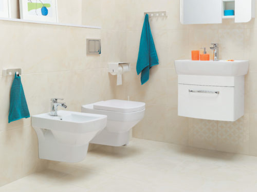 Пример сантехники и плитки в ванной от Cersanit