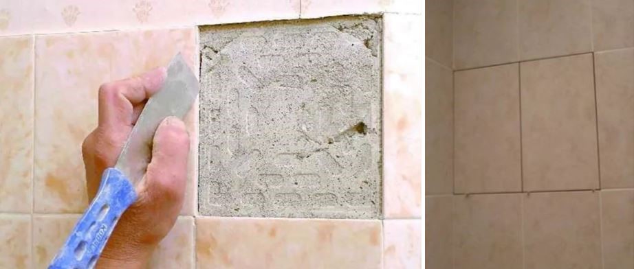 Точечный ремонт керамической плитки